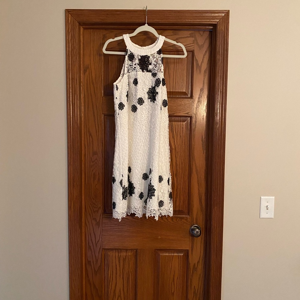 Guess Black and White Lace Dress